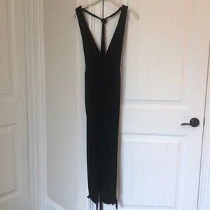lolinda black halter jumpsuit